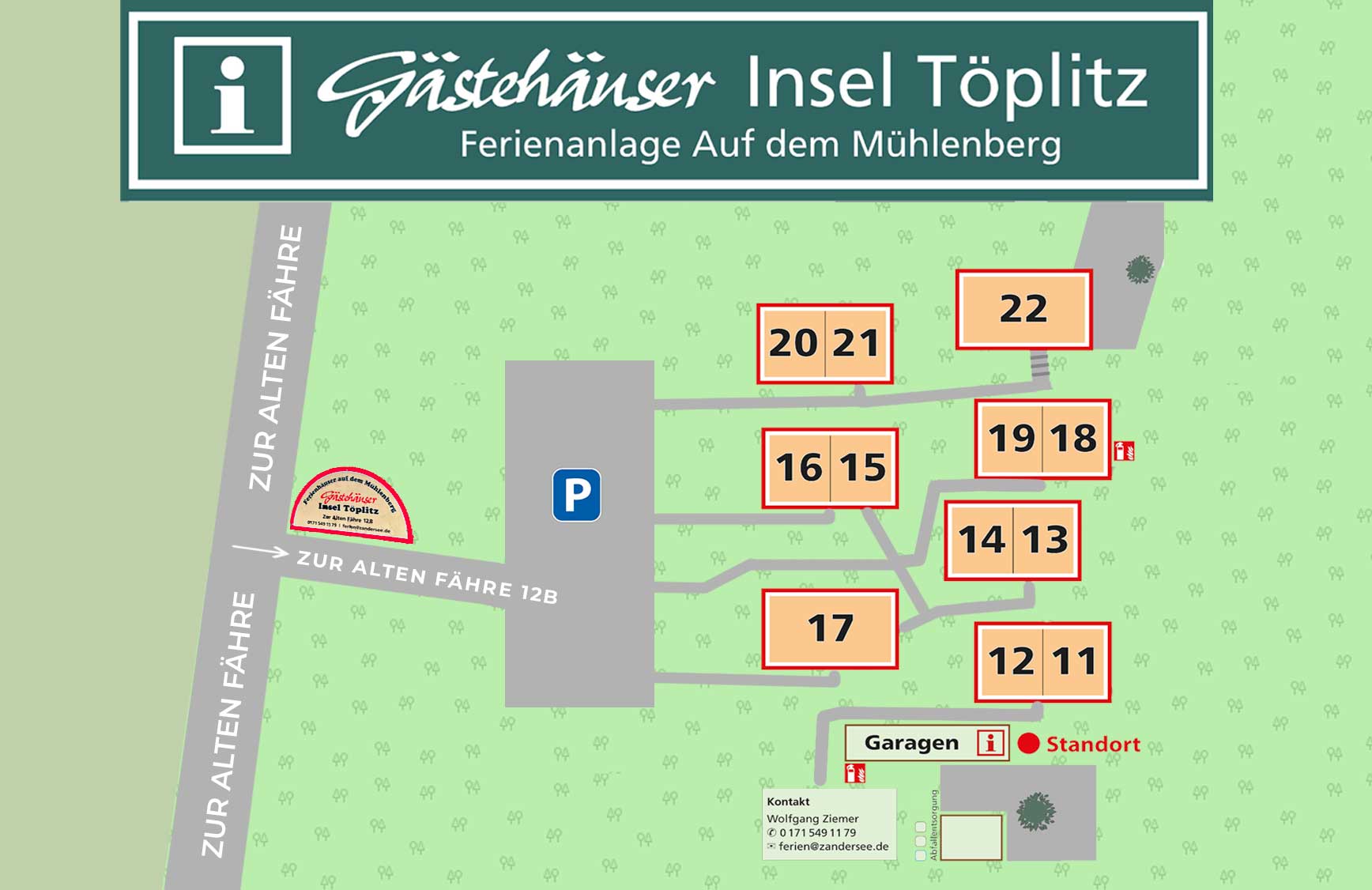 Lageplan der Ferienanlage